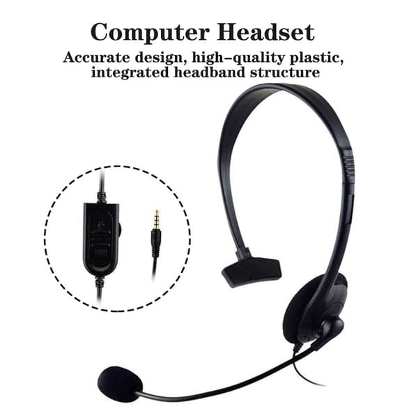 3,5 mm Jack Trådbundet Headset Mikrofon Dator Callcenter