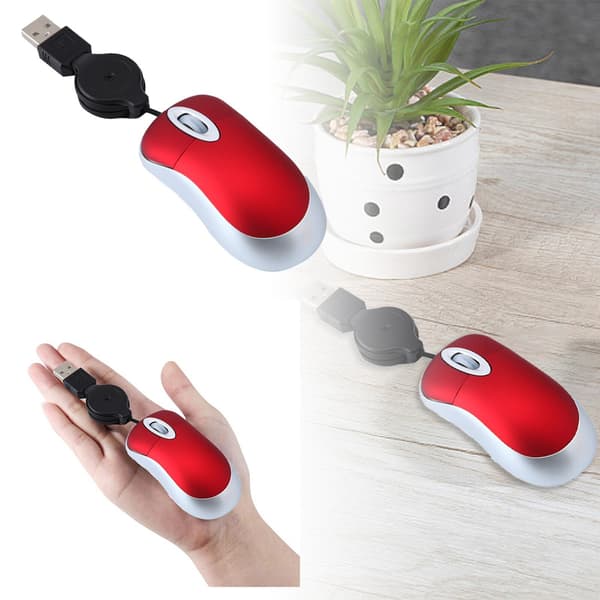 Mini infällbar USB optisk scrollhjul trådbunden mus PC Laptop Lila