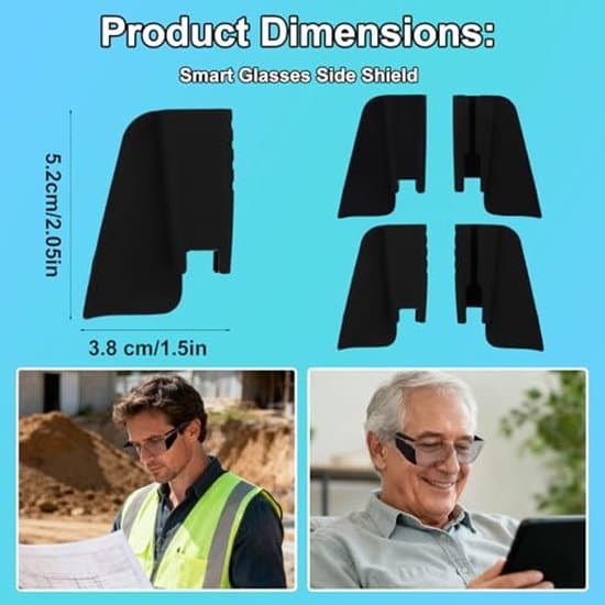 Smarta solglasögon sidoskydd - Mjukt silikonmaterial - Perfekt passform