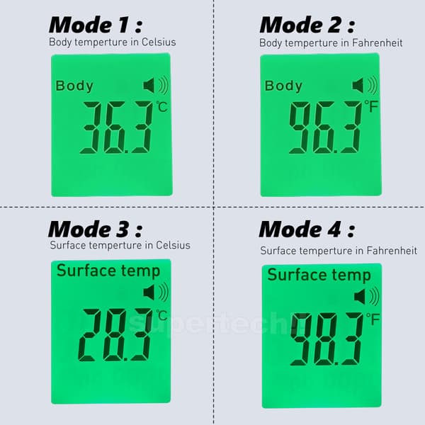 Digital IR Termometer Infrarød Pistol Berøringsfri Pandetermometer