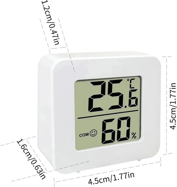 5-delad rumstermometer, digital rumstermometer, LCD smart hygrometer