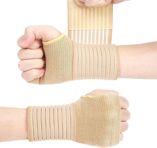 Todelt sæt - Håndledsbind Velegnet til velcro - Sportshåndledsbind - Beige