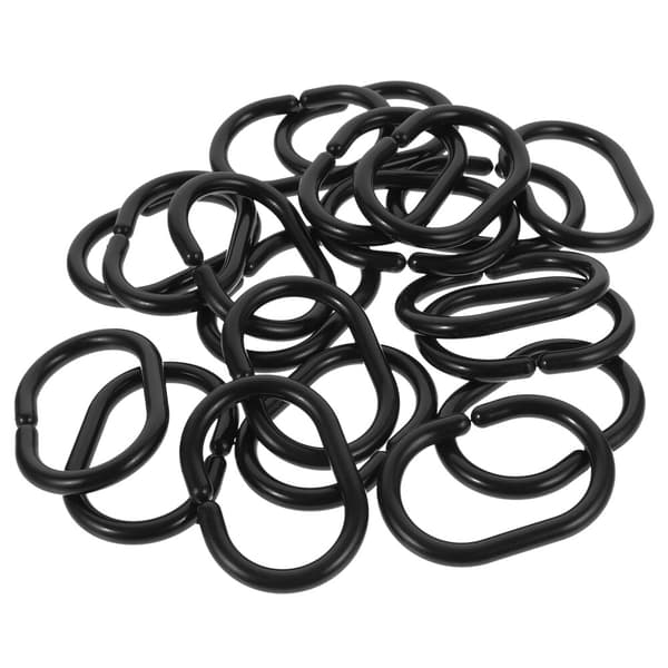 20 st duschdraperikrokar ringar plast duschring