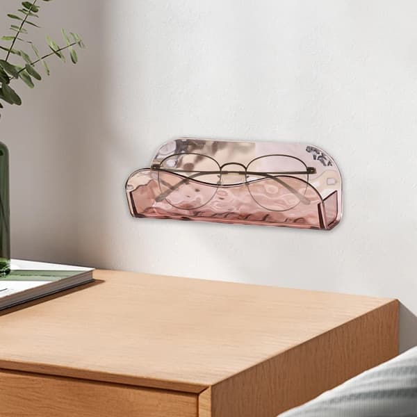Röda 3-pack väggmonterade glasögonhållare med dräneringshål
