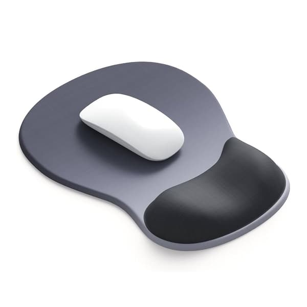 Ergonomiskt utformat handledsstöd i svart gradientgel för bärbar dator (svart).