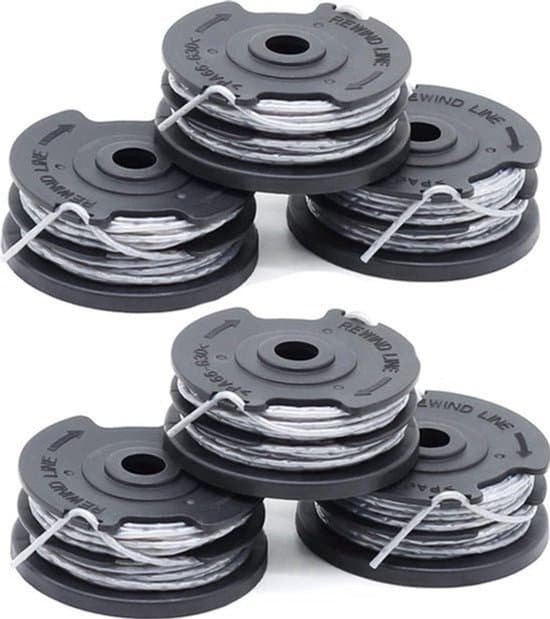 Plæneklipperline - 6 tråde - til Bosch EasyGrassCut - 1,6 mm diameter - plæneklipper spole - 5 meter - plæneklipperline