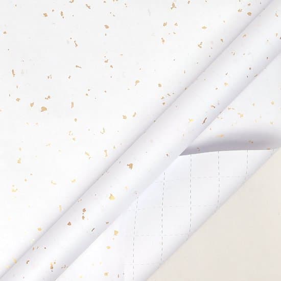 2 rullar med 0,43 m x 3 m silkeslent presentpapper, vit