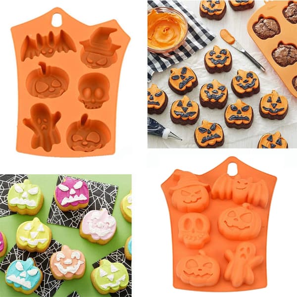 Halloween Græskar Silikoneform Spøgelseshue Kranie Isbakke Chokolade Bageform
