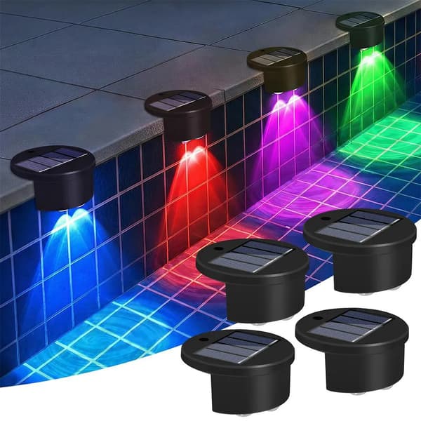 4 Solar Pool Lights, Solar LED Lights, Vandtætte, Pooltilbehør til Pooldekoration