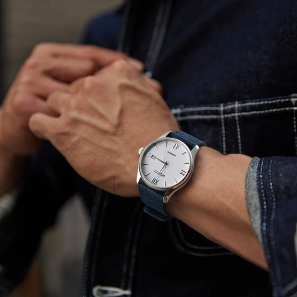 Rem, lærredsmateriale, quick release, 22mm - universalrem - marineblå