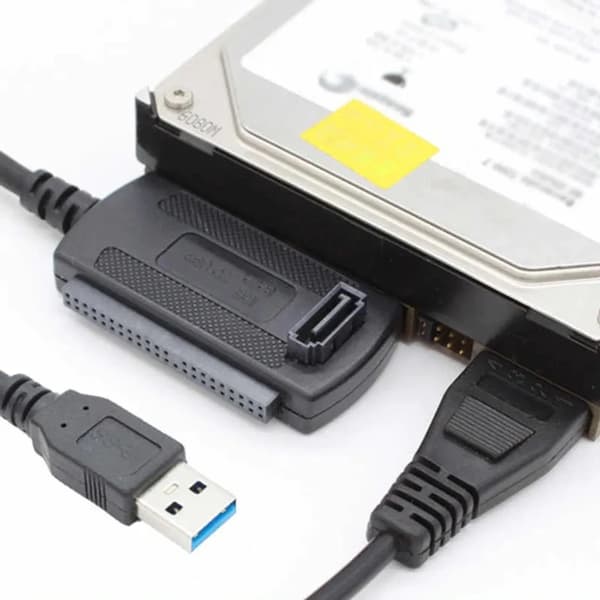 SATA til USB-adapter til 2,5-\" & 3,5-\" SATA-drev, HDD'er & SSD'er, fungerer som HDD-drevdock & IDE-drevdock, superhurtig