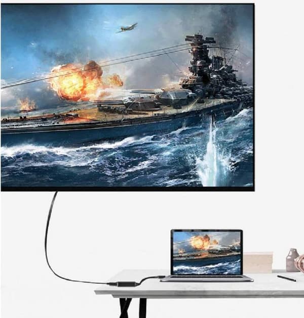 USB-C till HDMI-adapter, stöder 4K HD-upplösning, USB-C till HDMI-kabel.