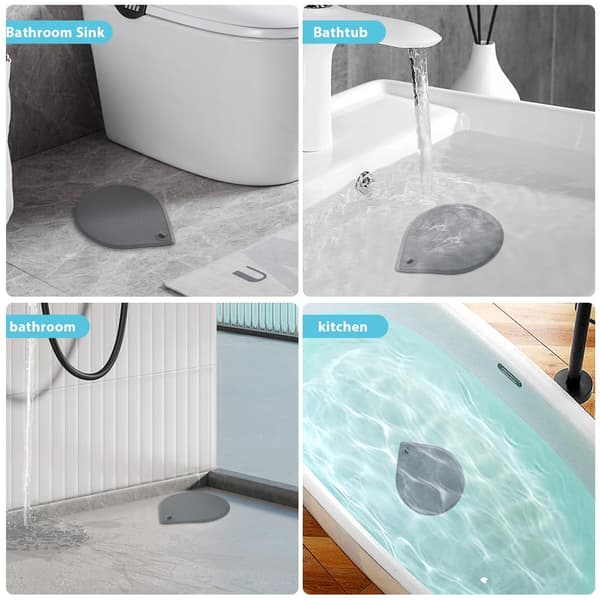 Silikonavloppsproppar - 3-pack 15x18cm Skyddshylsor - Golvhandfat - Grå