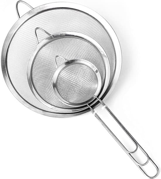 Fin kökssil - Rostfritt stål - 3-delat set - 7/12/18 cm