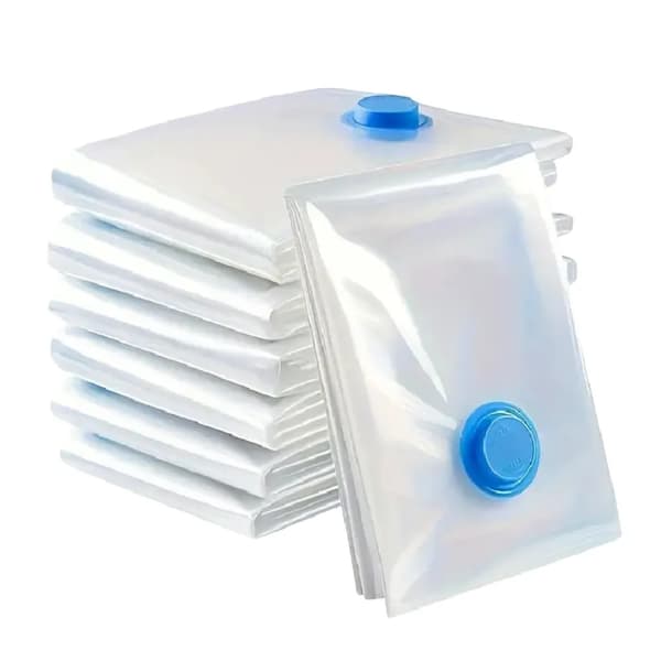 7-pack vakuumförvaringspåsar, transparenta klädpåsar -50*70cm