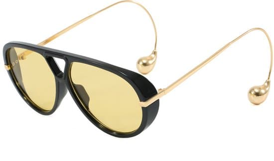 Oversized solbriller - sort og guld