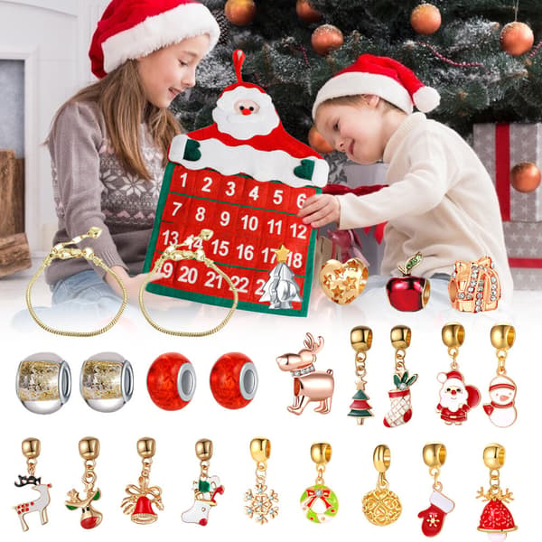 Julkalender Present Barn Smycken Kalender Present Armband Pärlad
