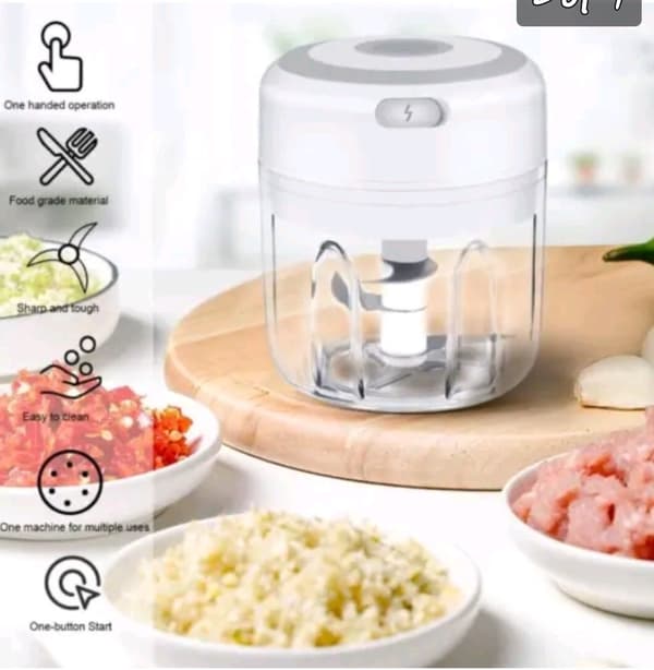 Elektrisk Mini Hvidløgshakker, Madhakker, Mini Foodprocessor