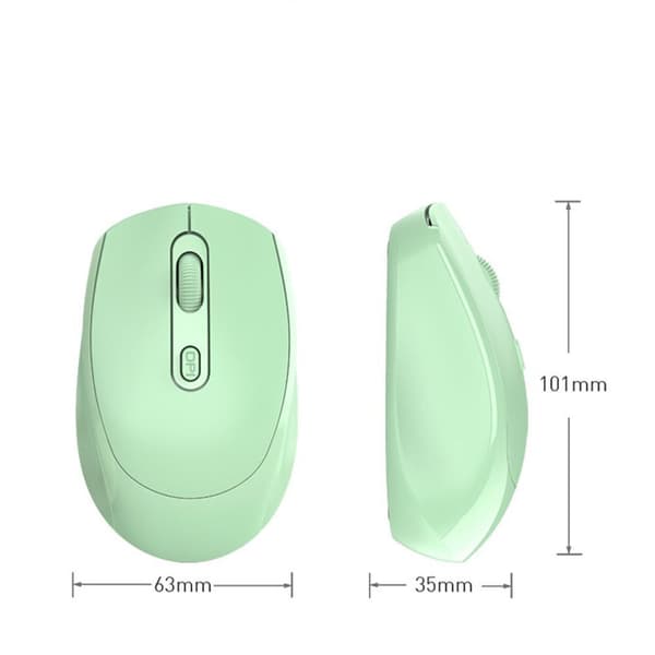 2,4 GHz trådlös Bluetooth-mus Optisk 1600DPI PC Laptop Notebook Mac Svart