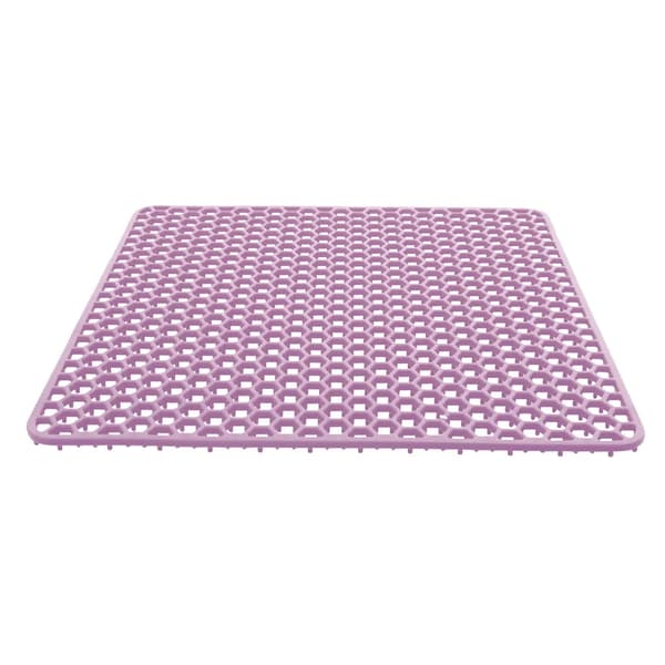 Lilla silikone rektangulær vaskemåtte 34,5*34,5 cm