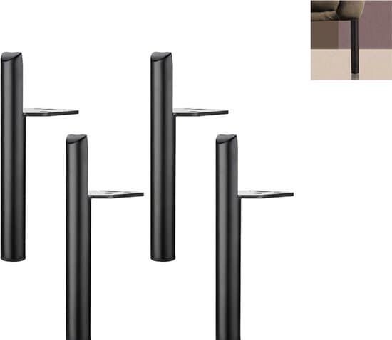 Möbelben, metallmöbelben, bordsben, skåpben, rektangulära möbelben, soffben för bord, soffor och stolar (4-pack)