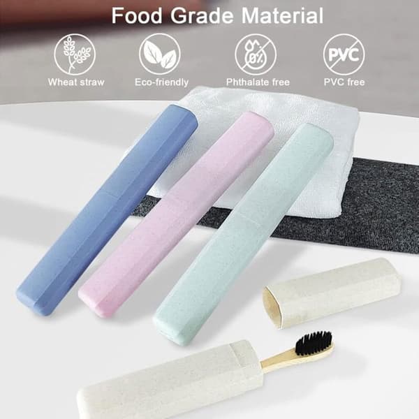Fyrfärgat andningsbart rese-tandborstfodral, 4-pack, bärbart tandborstfodral