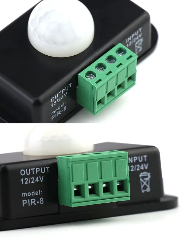 2-pak sensor LED bevægelsessensorafbryder - sort