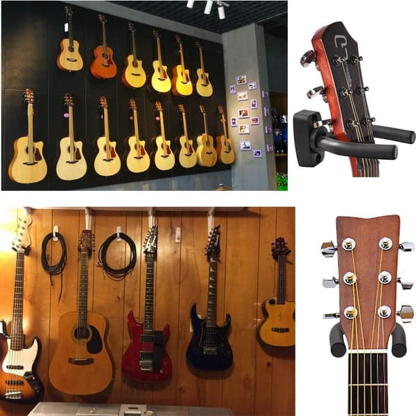 Univ. gitarrställ väggfäste med skruvar för akustisk gitarr