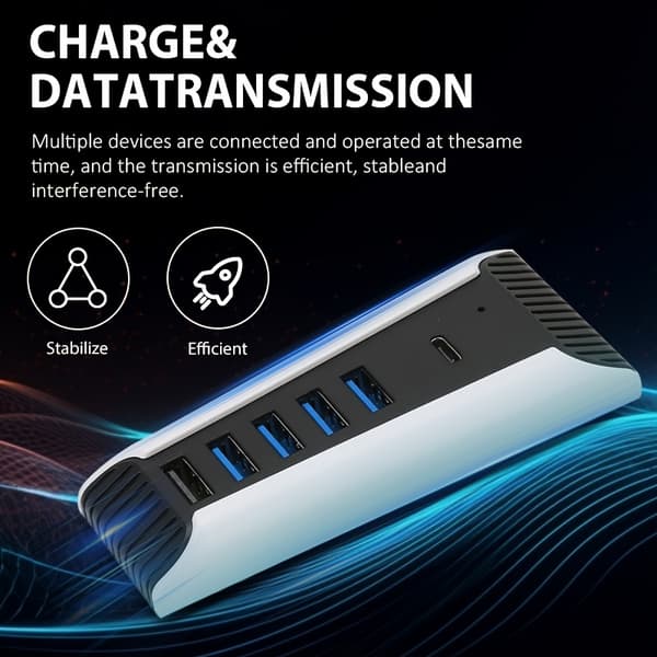 Lämplig för PS5 HUB cbl. förlängare HUB dockningsstation USB PS5 HUB stöder PS5 VR