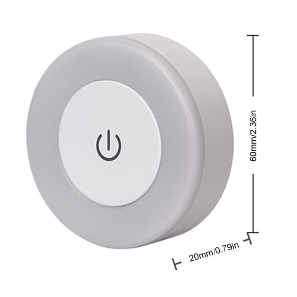 Mini LED Natlampe Berøringssensor USB Genopladelig Magnetisk Base Soveværelse