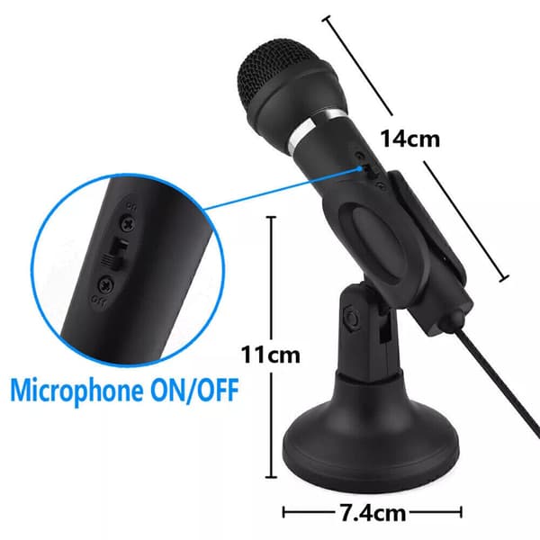 USB Röstmikrofon Dator PC Mikrofon Stabil Justerbar Bas Inspelning