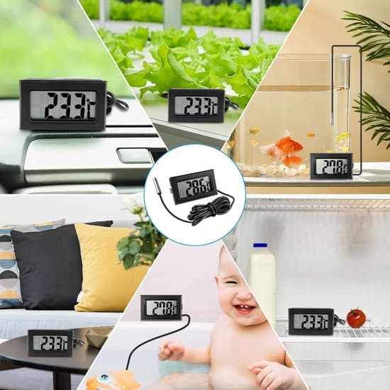 5-pak digitale termometerprober til køleskab og akvarium (-50°C til +110°C)