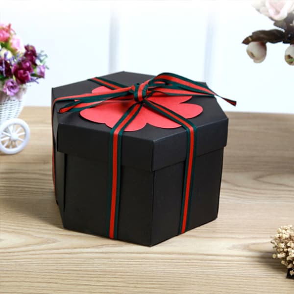 Exploding Box - Videohandledning ingår - Exploding Photo Box - Mystery Gift Box - Photo Box