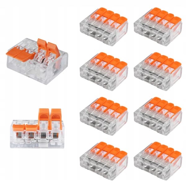 Snabbkoppling Kabelkoppling 4-vägs Kopplingskub 4x4 10-pack
