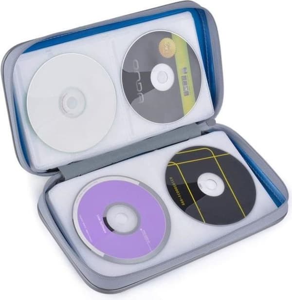 CD-opbevaringsboks, hård plast CD-etui sæt med 80, CD-mappe, CD-etui