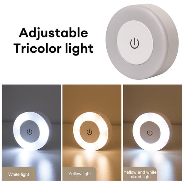 Mini LED Nattlampa Pekskärmssensor USB Uppladdningsbar Magnetisk Bas Sovrum
