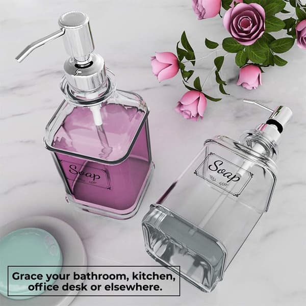 Förpackning Silver Tvålpump 18oz Antikt Tjockt Glas