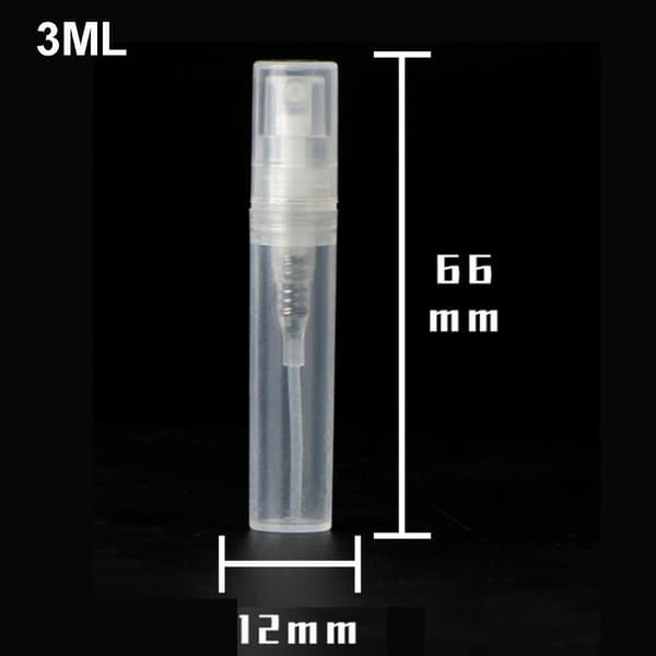 10 st 3 ml plastsprayflaskor Tomma parfympåfyllningsbara Mini Clear Sprayer