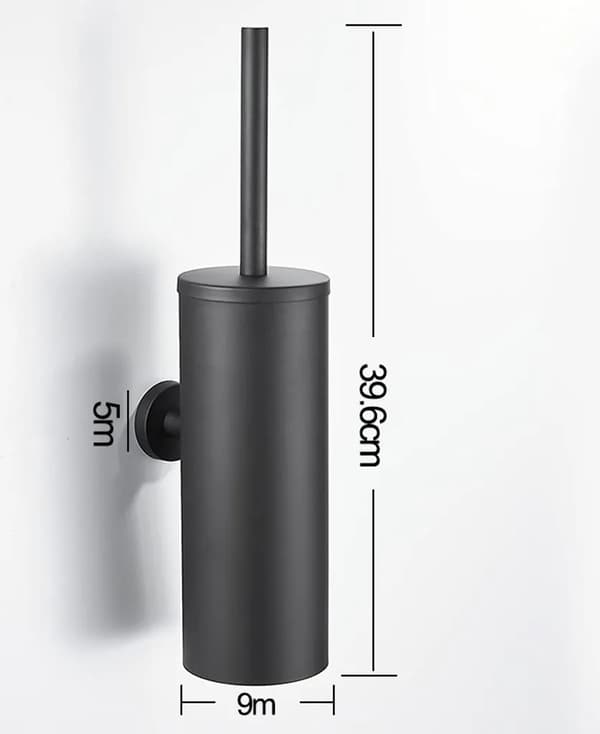 SS seinään kiinnitettävä WC-harjasetti, kulta, 40 cm