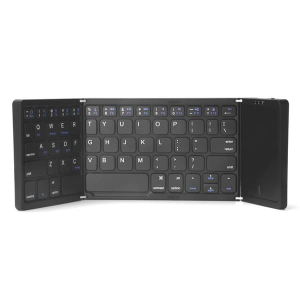 Vikbart trådlöst BT-tangentbord, uppladdningsbart vikbart tangentbord, lämpligt för PC, Mac, smartphone, Windows, iOS och Android.