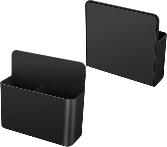 2 stk. sorte magnetiske penneholdere til whiteboard og køleskab