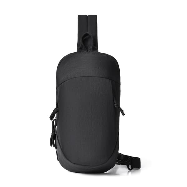 Letvægts udendørs vandrerygsæk Crossbody Enkel Antimagnetisk Solid Bryst - Sort