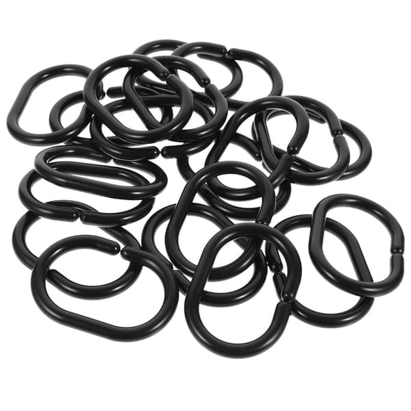 20 st duschdraperikrokar ringar plast duschring