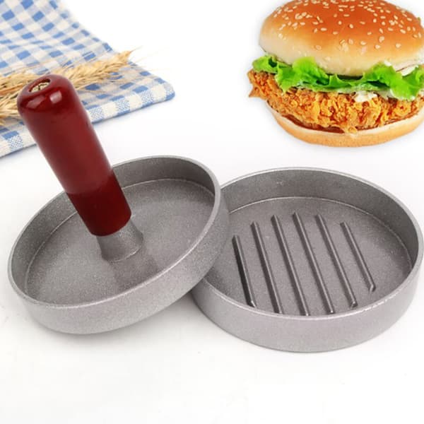Rund Hamburgerpress Hamburgare Kött Nötkött Grill Burgerpress Patty Maker