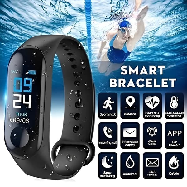 Smart Watch Fitness Activity Tracker Pulsmätare Bluetooth Unisex