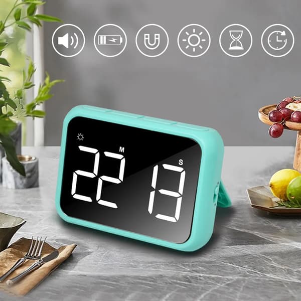 LED elektronisk timer digital timer køkken nedtællingspåmindelse (uden batteri)