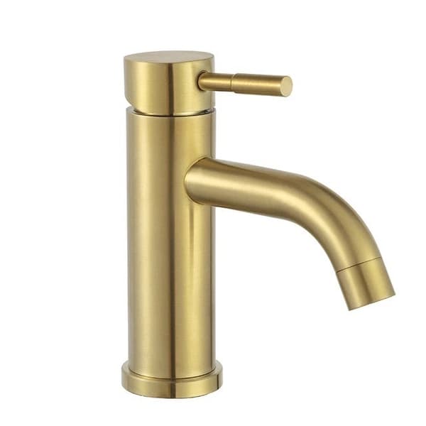 Badeværelsesarmatur Vask Installation Et-grebs Rustfrit Stål Guld 16cm