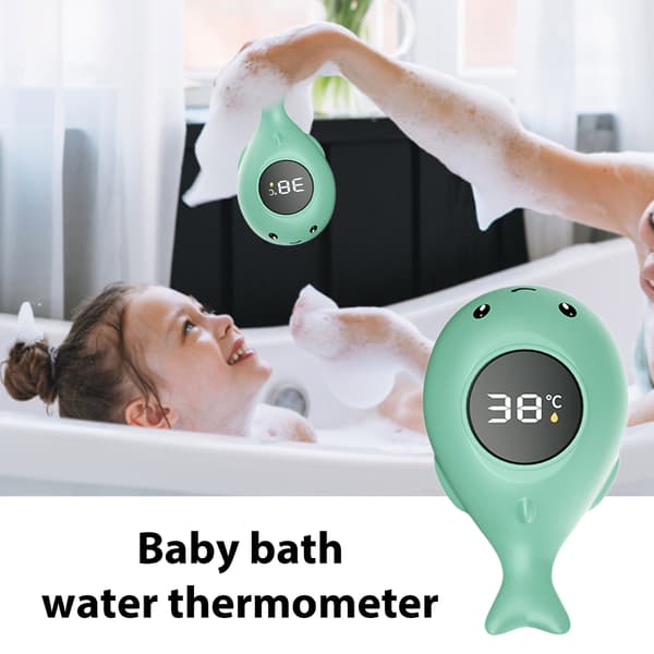 Flydende vandsensor termometer legetøj baby badekar søde sikkerheds termometre grøn