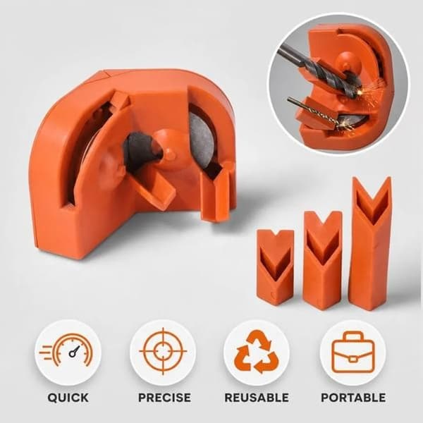 Borebitssliber, egnet til spiralbor, med borebitsholder, 10,7 cm, lavet af plast.