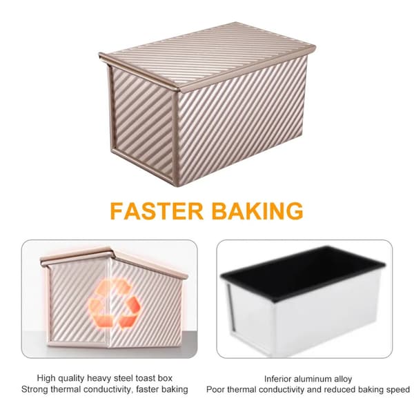 Non-Stick Toast Box Bröd Bakform Form Lock Kök